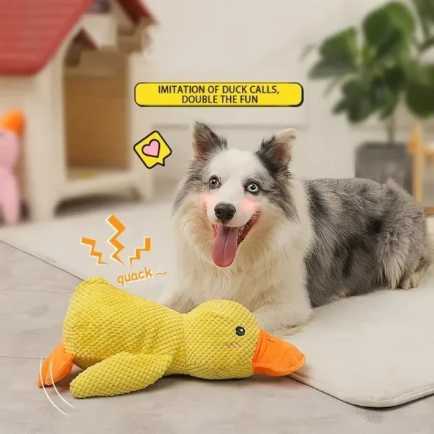 Dog Toy Stomping Duck Bite Resistant Grinding Teeth Cleaning Large Dog Interactive Entertainment Puppy Boredom Pet Plush Toy - Image 4
