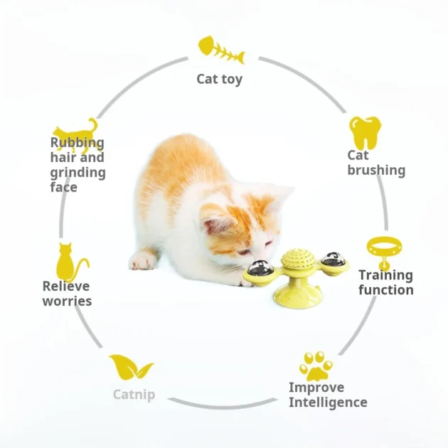 Multifunctional Cat Toy with Glowing Ball & Catnip, Suction Cup Design, Interactive Play & Teeth Massage - Image 5