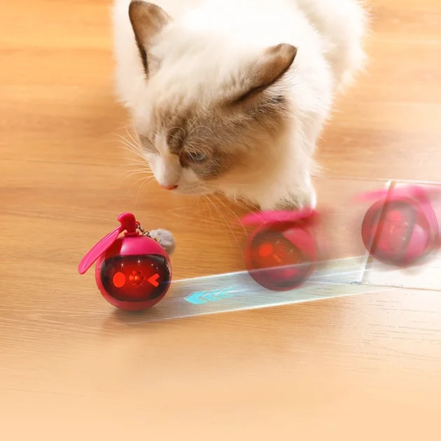 Smart Interactive Cat Teaser, Auto-Rolling Ball with Lights, Type-C Charging, ABS+PC for Indoor Cats/Dogs - Image 6