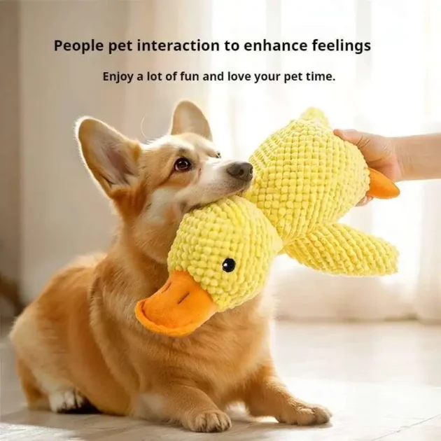 Dog Toy Stomping Duck Bite Resistant Grinding Teeth Cleaning Large Dog Interactive Entertainment Puppy Boredom Pet Plush Toy - Image 3