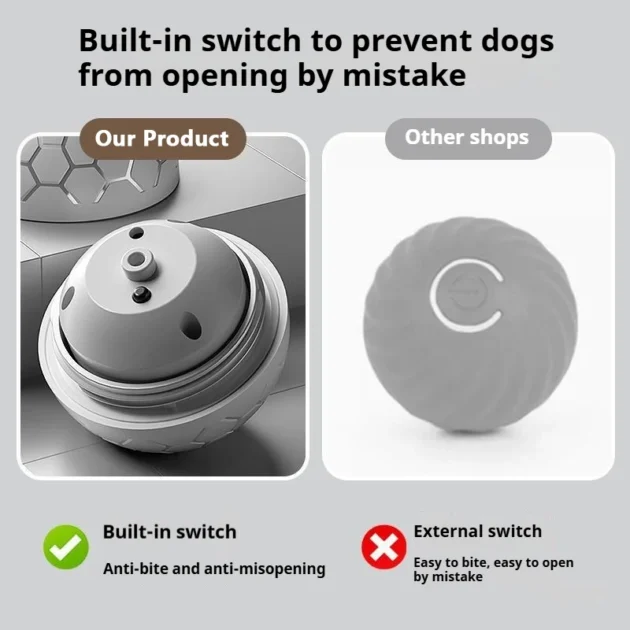 Smart Dog Toy Ball Electronic Interactive Pet Toy Ball USB Automatic Bouncing Rolling Toy Ball With RGB Lights Puppy Cat Product - Image 4