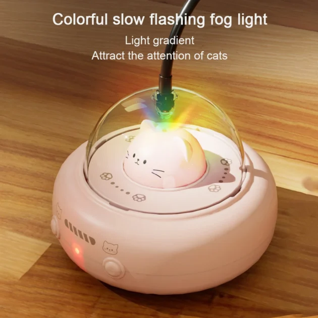 Intelligent Cat Toy Red Dot Laser with Rainbow Light Obstacle Avoidance USB Charging Automatic Standby Bionic Cat Teaser - Image 4