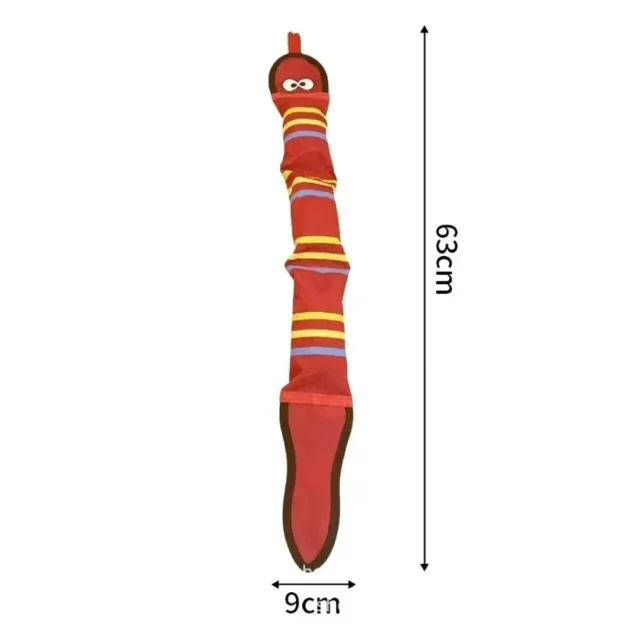 Interactive Snake Shape Squeaky Dog Toy Chew Resistant Oxford Cloth Pet Cleaning Teeth Training Chew Toy for Puppies - Image 4