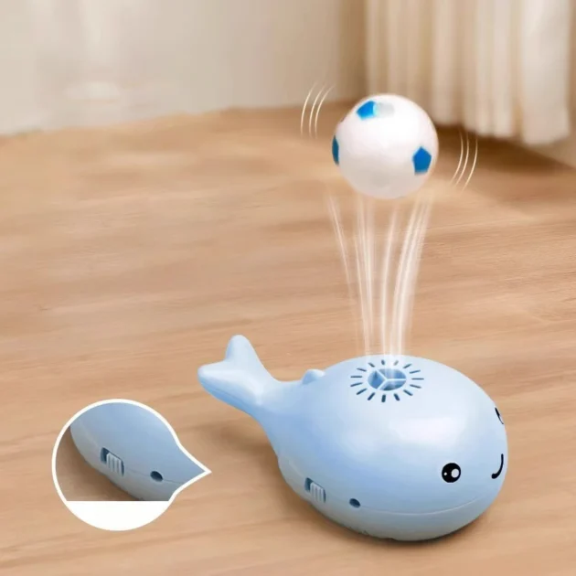 Electric Floating Ball Cat Toy - Whale - shaped, USB - powered, Dual - function Fan, Portable & 3C Certified Pet Toy - Image 2