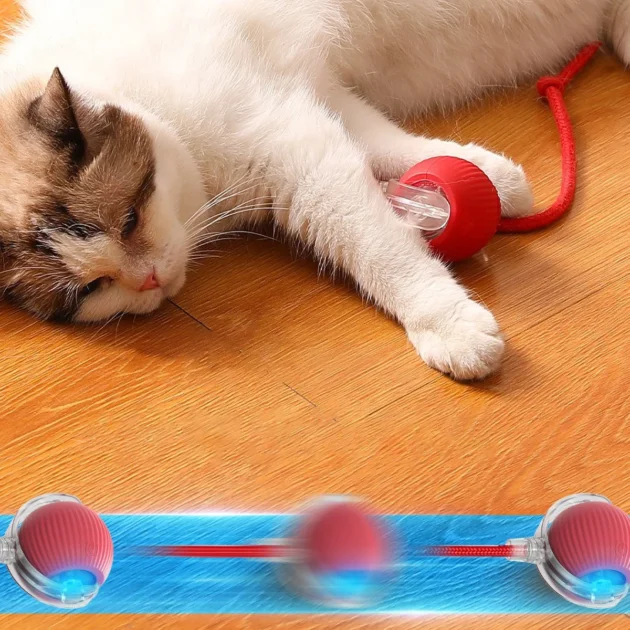 Interactive Smart Cat Ball with LED Lights Battery Operated Toy for Kittens And Cats Interactive Moving Ball - Image 4