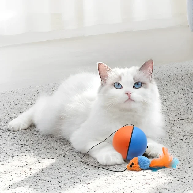 Automatic Intelligent Cat Toy Interactive with 5 Replaceable Obstacle Avoidance Balls Fun Interactive ABS Material for Cats - Image 6