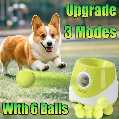 Dog Tennis Ball Launcher Dogs Chase Automatic Toys Automatic Fun Interactive Machine Fun Interactive Catapult Throw Rechargable