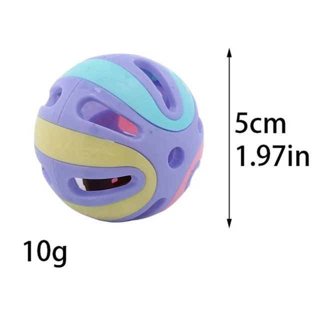 5PCS Colorful Bell Ball Cat Teaser Toy, 4.8cm Diameter, Sound-Making Design, Stimulates Play & Reduces Boredom for Cats - Image 6