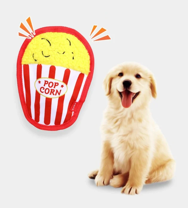 Bite Resistant Noise Making Dog Chew Toy Large Medium Dogs Teeth Grinding Toy in the Shape of Burger And French Fries - Image 4