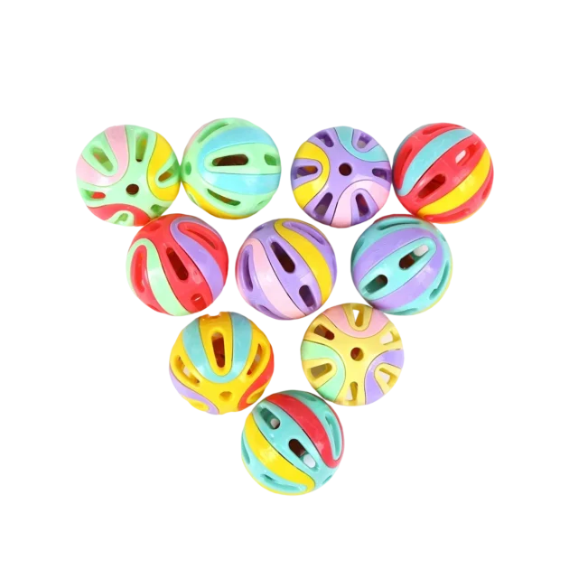 5PCS Colorful Bell Ball Cat Teaser Toy, 4.8cm Diameter, Sound-Making Design, Stimulates Play & Reduces Boredom for Cats - Image 5