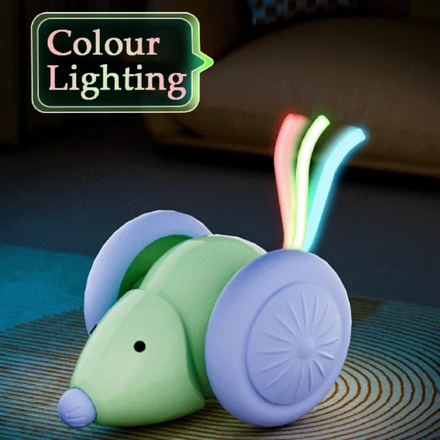 Intelligent Electric Mouse Cat Toy for Interactive Playtime with Obstacle Avoidance Silent Charging 1.5H Battery Life - Image 2
