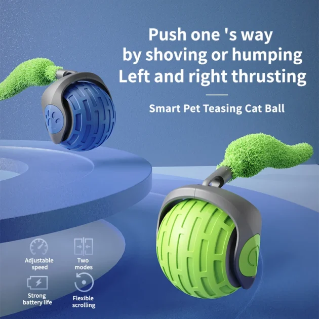 Smart Interactive Cat Toys Ball Auto Electric Rolling Ball Toys for Cat Kitty Pet Automatic Training USB Rechargeable Cat Toy - Image 2