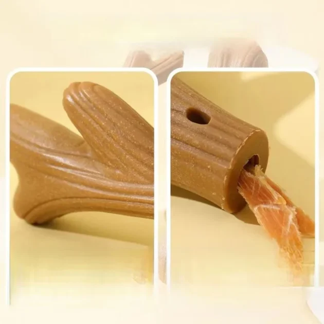 Durable Pine Wood Dog Chew Toy Cute Bone Shape Bite Resistant Molar Teeth Clean Stick Interesting Pet Accessory for Dogs - Image 4