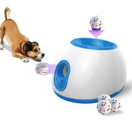 Automatic Ball Launcher for Dogs, 3 Adjustable Distances (3/6/9m), ABS Material, Indoor/Outdoor Play