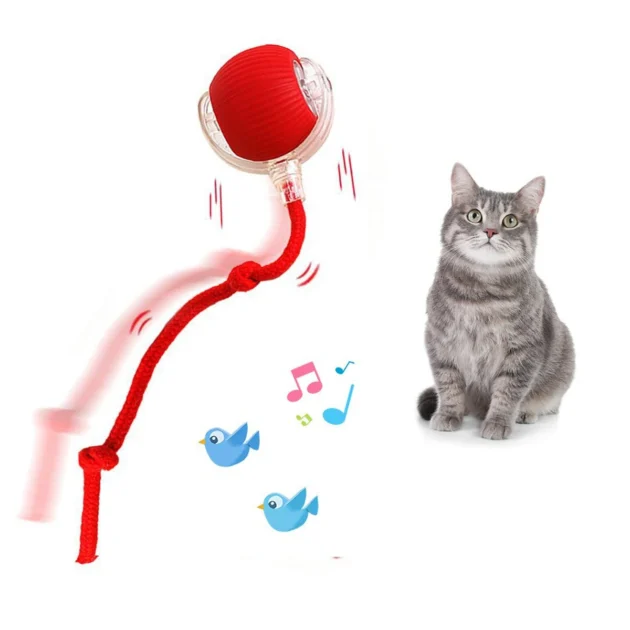Interactive Smart Cat Ball with LED Lights Battery Operated Toy for Kittens And Cats Interactive Moving Ball - Image 3