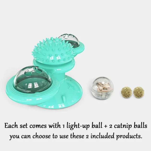 Multifunctional Cat Toy with Glowing Ball & Catnip, Suction Cup Design, Interactive Play & Teeth Massage - Image 4
