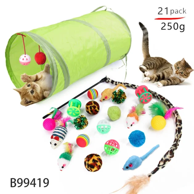 Professional Cat Toy Combination Set 15-25PCS Meet Your Cat's Play Needs Hot Selling Interactive Toys for Kittens And Cats - Image 3