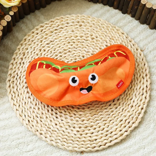 Bite Resistant Noise Making Dog Chew Toy Large Medium Dogs Teeth Grinding Toy in the Shape of Burger And French Fries - Image 6