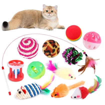 Professional Cat Toy Combination Set 15-25PCS Meet Your Cat's Play Needs Hot Selling Interactive Toys for Kittens And Cats
