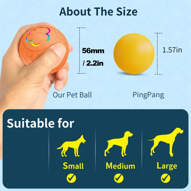 Smart Dog Toy Ball Electronic Interactive Pet Toy Ball USB Automatic Bouncing Rolling Toy Ball With RGB Lights Puppy Cat Product - Image 6