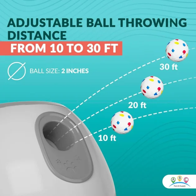 Automatic Ball Launcher for Dogs, 3 Adjustable Distances (3/6/9m), ABS Material, Indoor/Outdoor Play - Image 5
