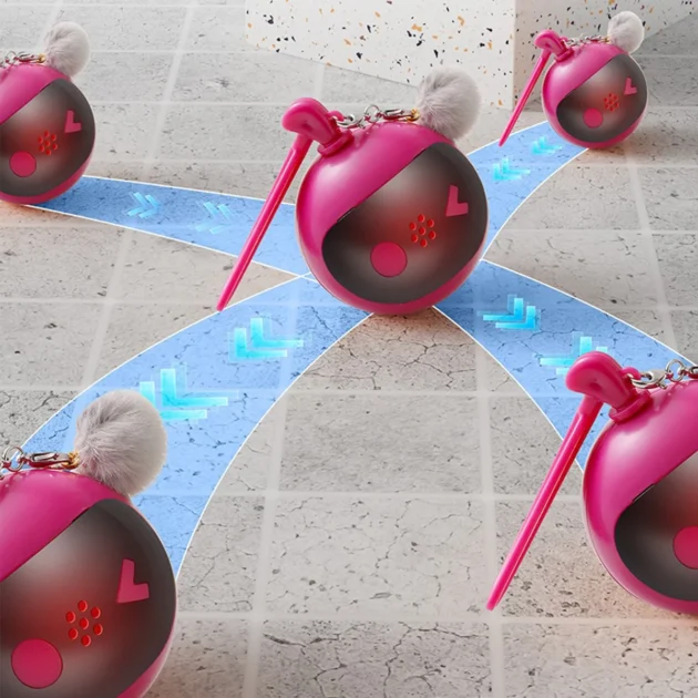 Smart Interactive Cat Teaser, Auto-Rolling Ball with Lights, Type-C Charging, ABS+PC for Indoor Cats/Dogs - Image 5