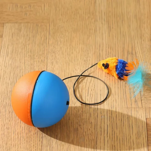 Automatic Intelligent Cat Toy Interactive with 5 Replaceable Obstacle Avoidance Balls Fun Interactive ABS Material for Cats - Image 5