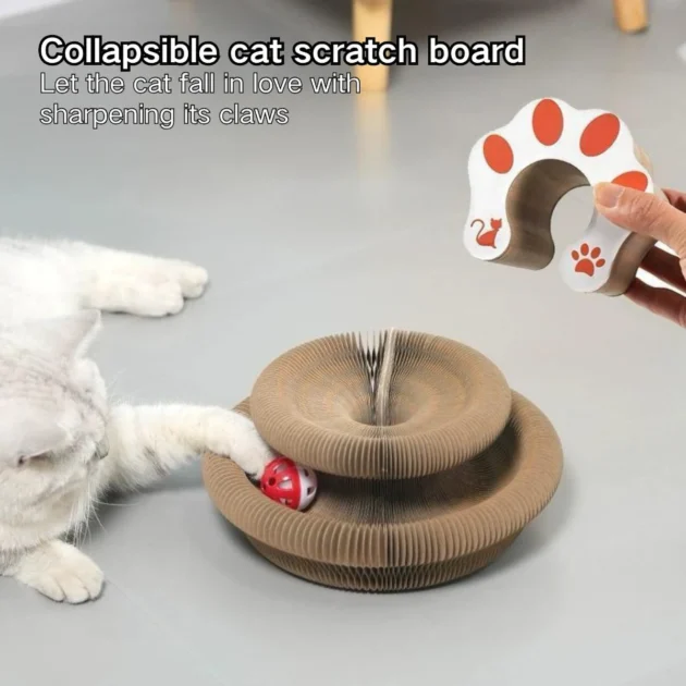 Pet Toy Magic Organ Foldable Cat Cardboard Scratcher Scratch Pad Paper Board Toy For Cat Scratchers - Image 2