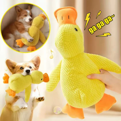 Dog Toy Stomping Duck Bite Resistant Grinding Teeth Cleaning Large Dog Interactive Entertainment Puppy Boredom Pet Plush Toy