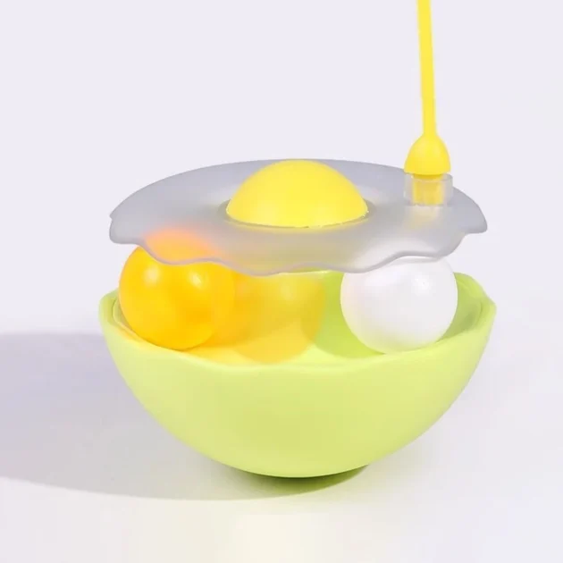 Interactive Cat Tumbler Toy, ABS Base with Feathers & Rolling Balls, Reduces Boredom & Destructive Behavior - Image 5